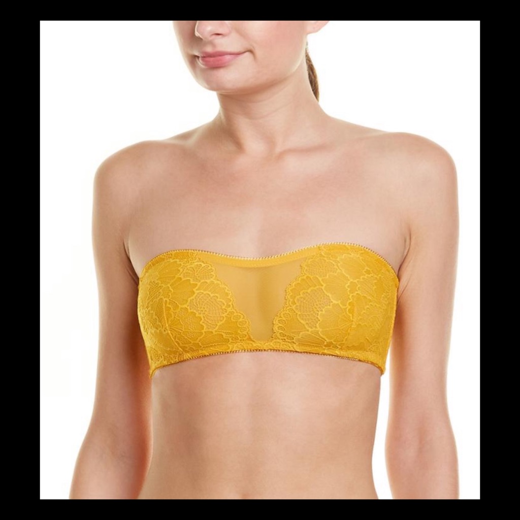 Nwt Free People Malinda Yellow Gold Bandeau Sz Xs